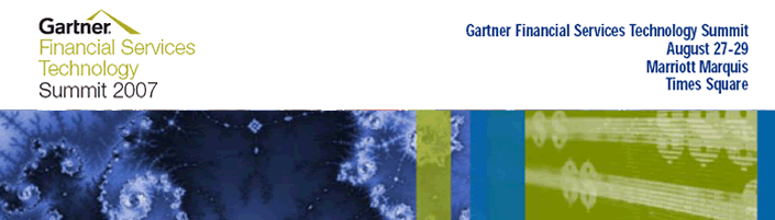 Gartner Financial Services Technology Summit August 27-29 Marriott Marquis Times Square