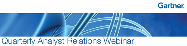Gartner Quarterly Analyst Relations Webinar